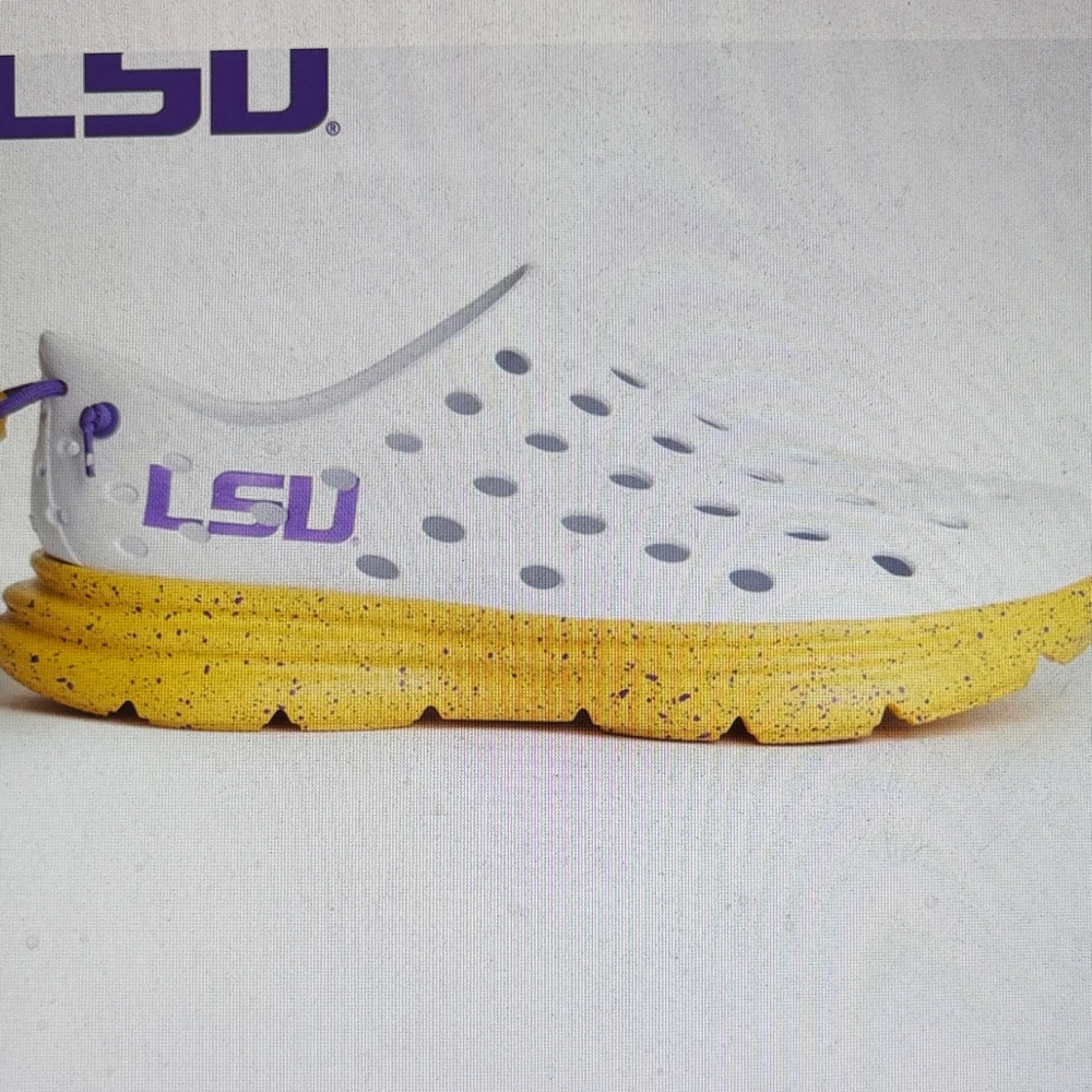 REVIVE New W/O tags 
LSU White and Yellow Slip-On Shoes.